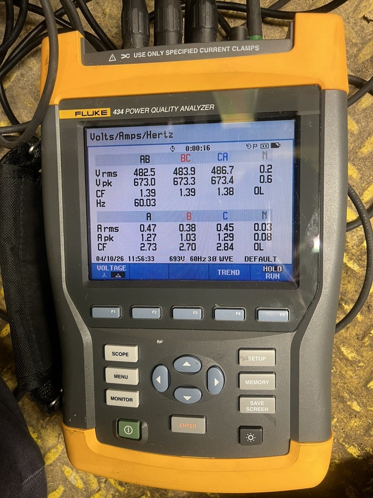 Fluke 434 Three Phase Power Quality Analyzer Meter