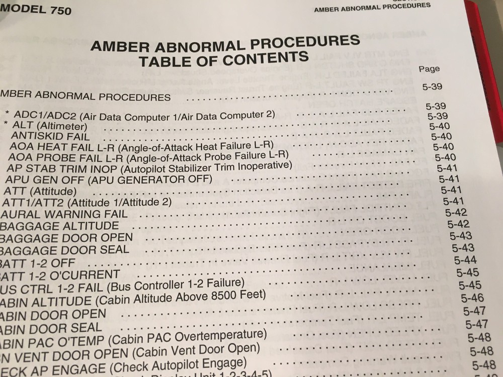 Citation X, Model 750 Operating Manual