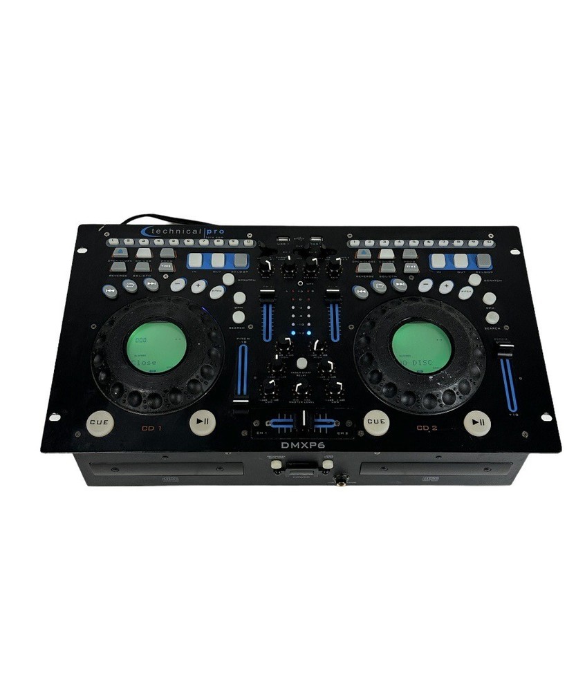 Technical Pro DMXP6 Double CD Mixer with USB, Scratch and BPM ~ Partially Works