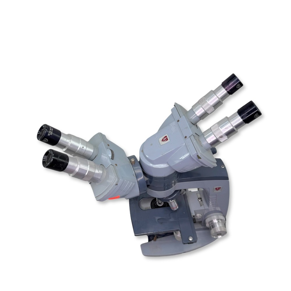 AO Spencer Series 10 Dual Binocular Microscope 4 Objectives Infinity Plan Achro