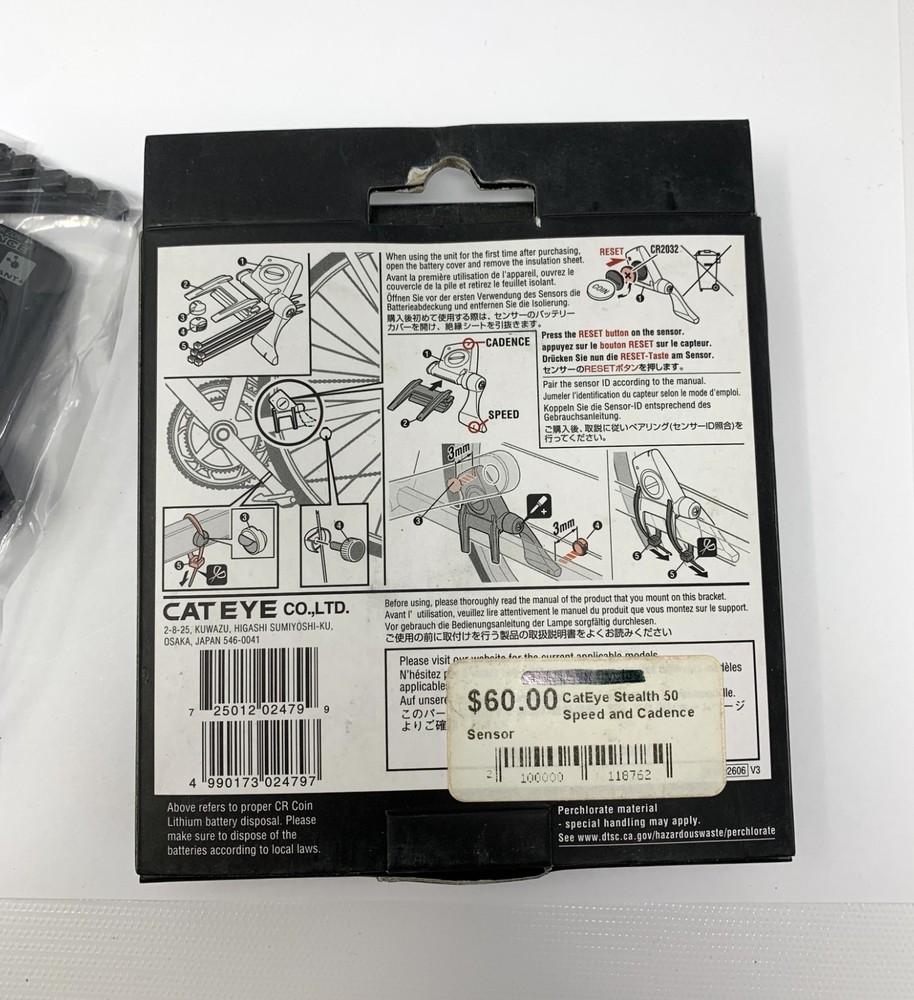 Cateye Cadence & Speed Sensor - ANT+ - 1603750 - New