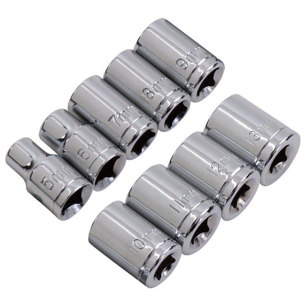 9 Pieces/set Hexagon Key Socket Combination 1/4 Inch Handle Hexagon Socket