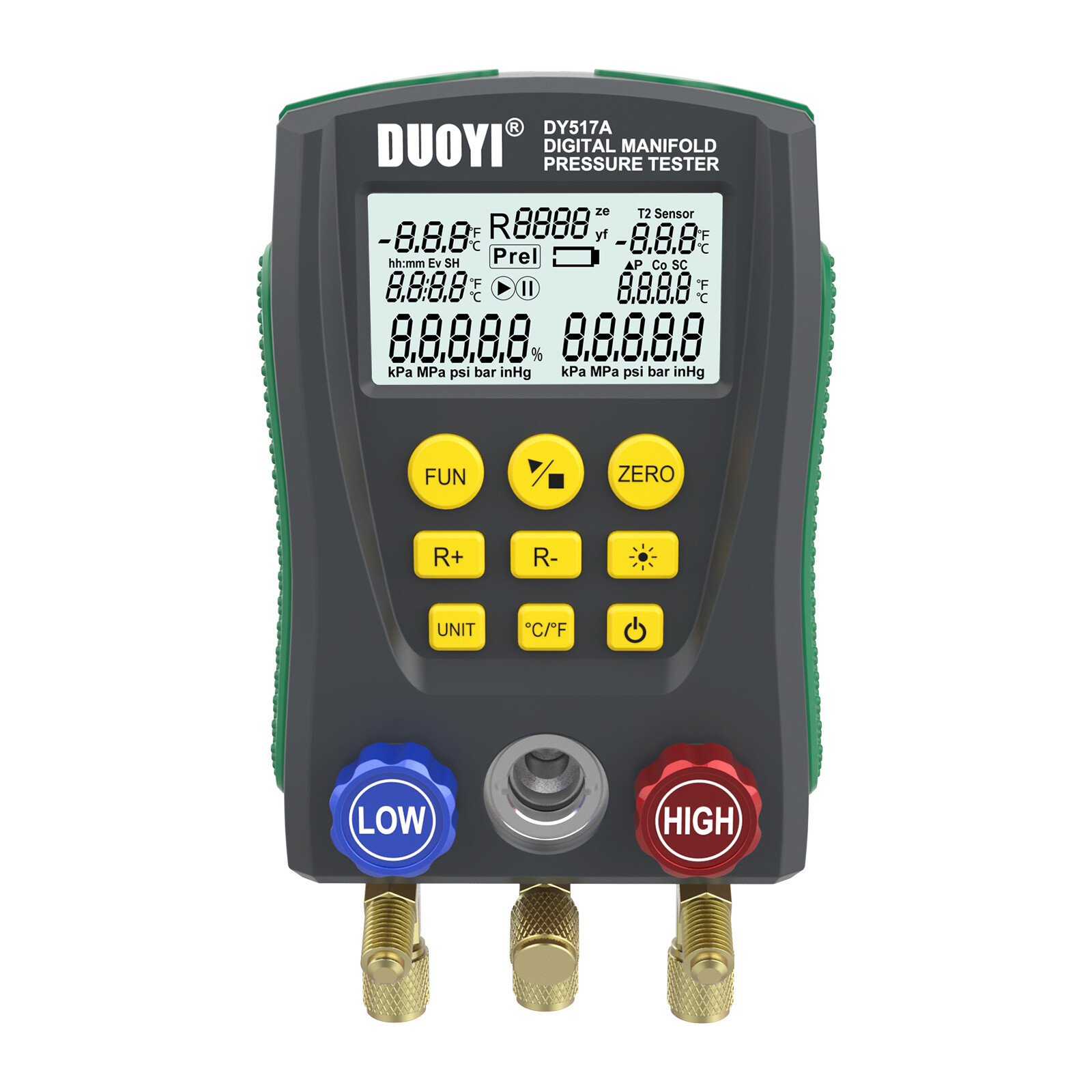 DUOYI DY517 Refrigeration Digital Manifold Gauge Meter HVAC Vacuum Pressure