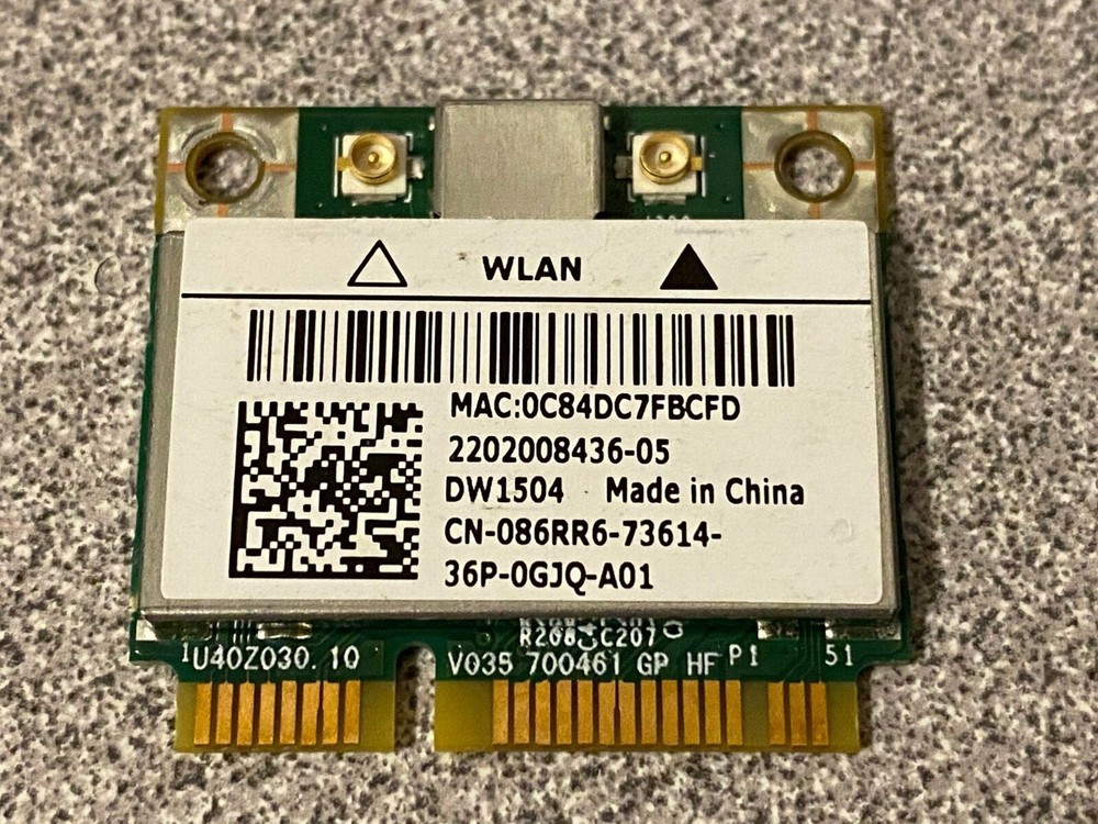 Genuine OEM Dell Wi-Fi Card DW1504 E5430 E6430 E5530 86RR6 Quick Ship