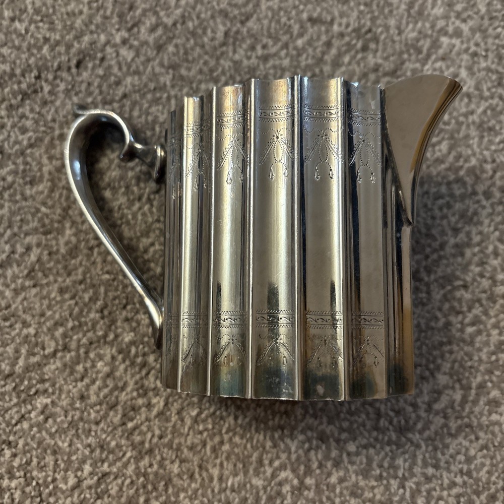 Godinger Silver plated Tea kettle set Black handles vintage