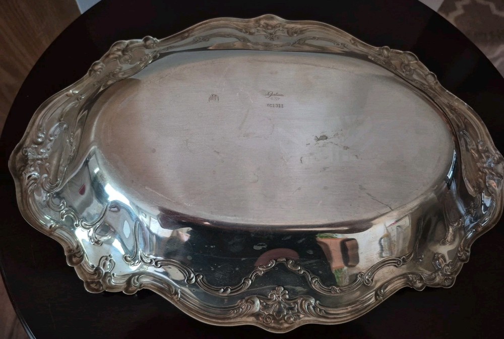 Vintage Gorham E silver plated YC1311 Chantilly Duchess`pattern bread tray