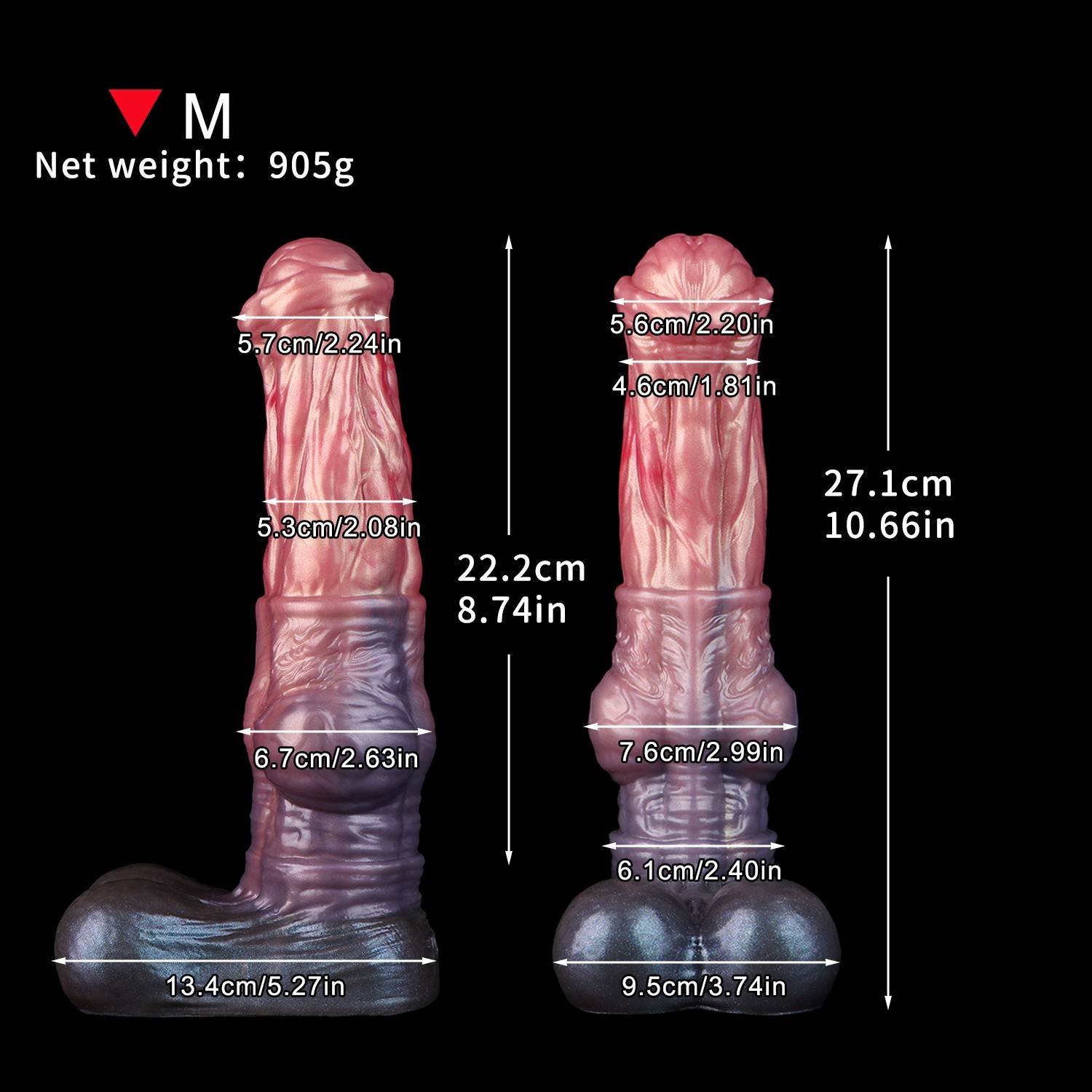 Fantasy Muscle Texture Double-Layer Silicone Dildo Huge Knot Suction Cup Adult