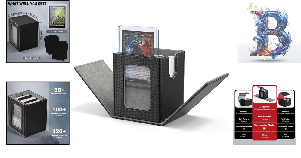 Portable MTG Deck Box with Protective Features - Designed for Card Enthusiasts