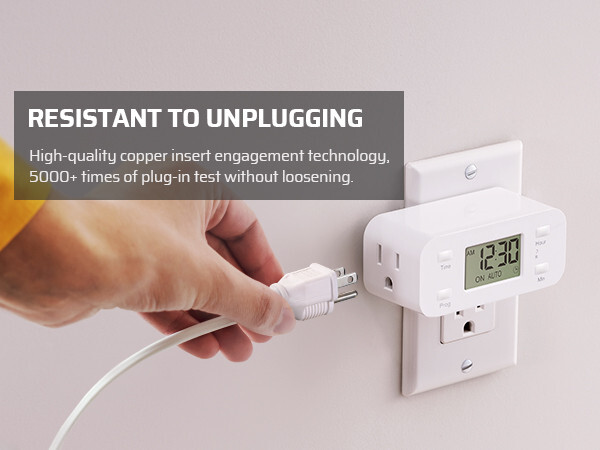 DEWENWILS 2 Pack Digital Timer Outlet 24H Programmable Digital Outlet Timer