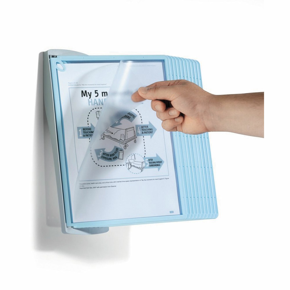 NEW Durable Bact-O-Clean Antimicrobial Wall Mounted 10 panel Ref System Sherpa