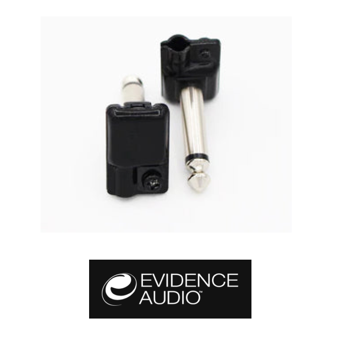 Evidence Audio ESP Soldered Right Angle 1/4 TS Plug, Black