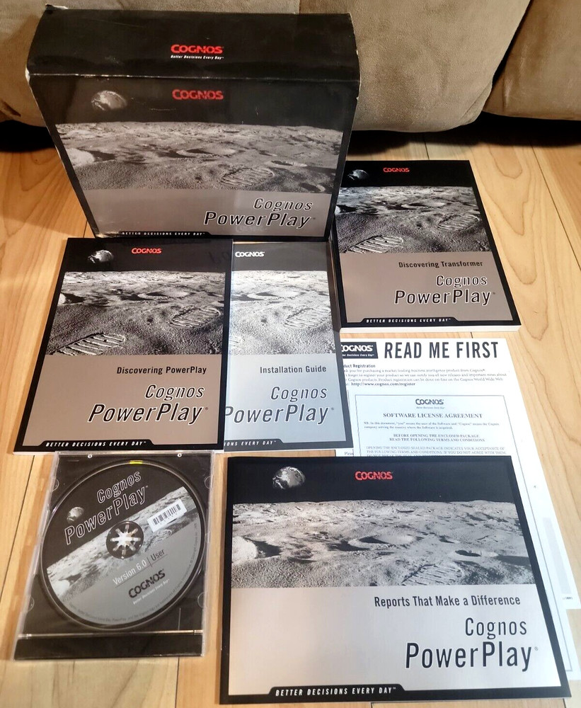 Cognos PowerPlay 6.0 Analytic Data Visualization Manual CD IBM Software NEW