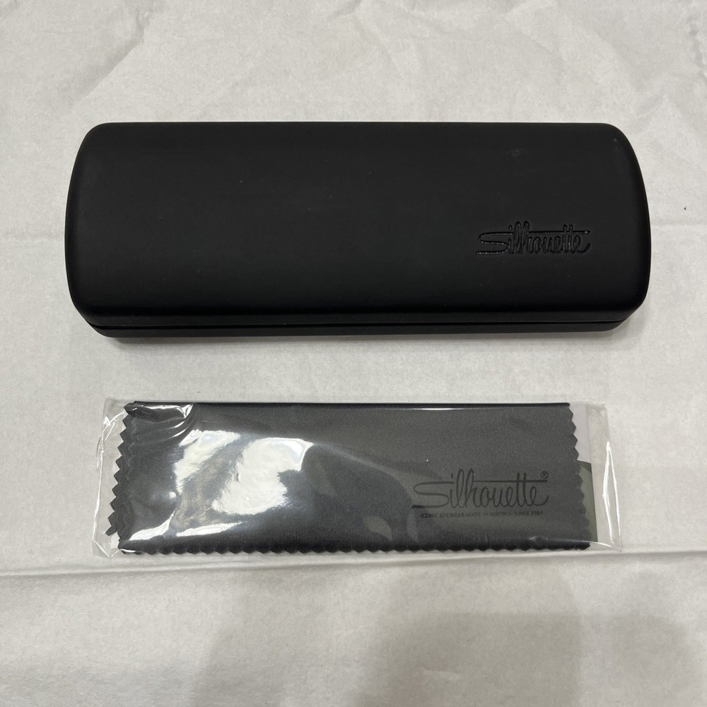 Silhouette Eyeglasses Case Black Slim Hard Case