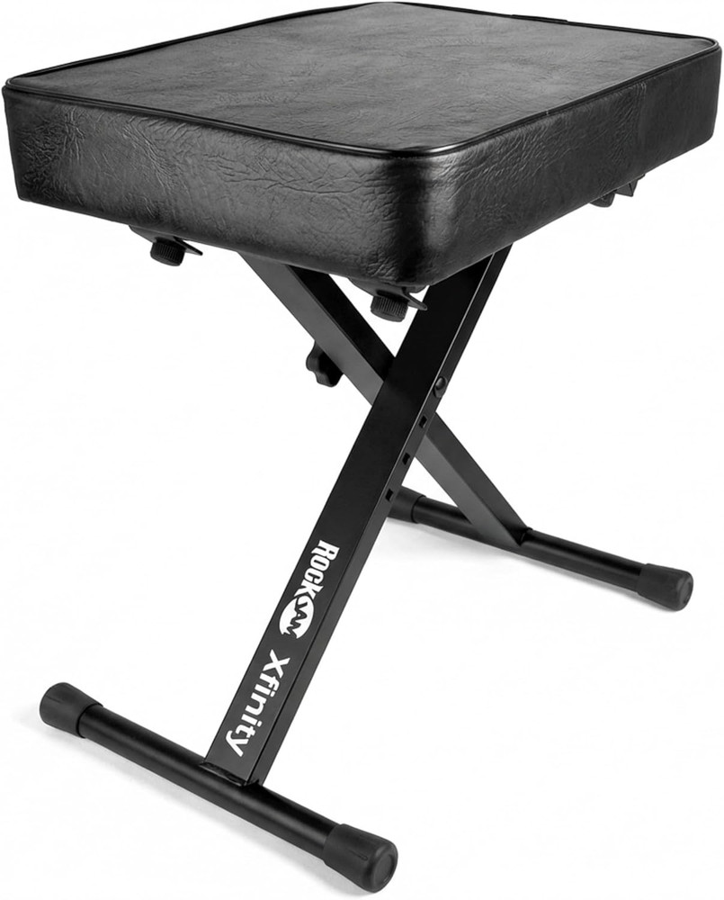 Premium Adjustable Padded Keyboard Bench or Piano Stool with Lessons.