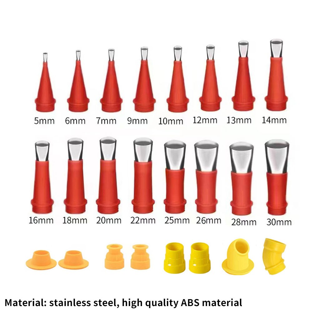 Universal Integrated Rubber Nozzle Tool Caulking Nozzle Applicator with Base TL