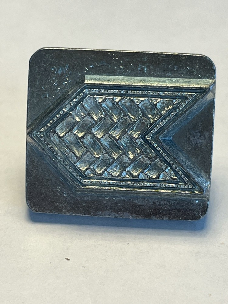 Craft Tool Co. Discontinued Basket Weave Pattern Leather Stamp #8490, 1996,