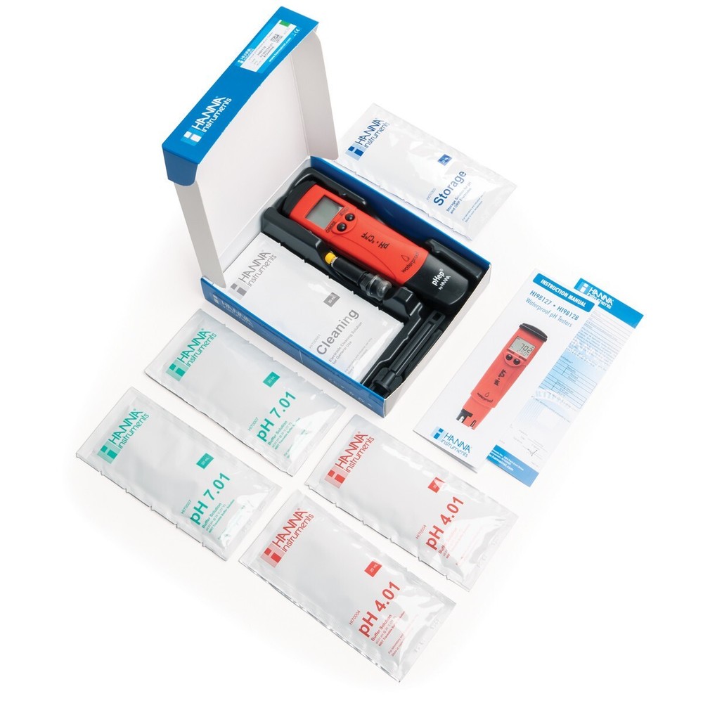 Hanna Instruments pH Tester Waterproof pHep 4 & 5pH/Temperature Tester