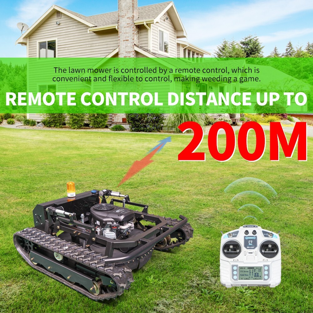 27 HP All Terrain Remote Control Off-Road Lawn Mower Adjustable Mowing Height