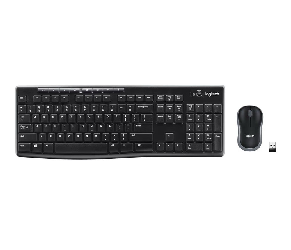 Logitech Wireless Keyboard & Mouse Bundle Black USB Receiver QWERTY