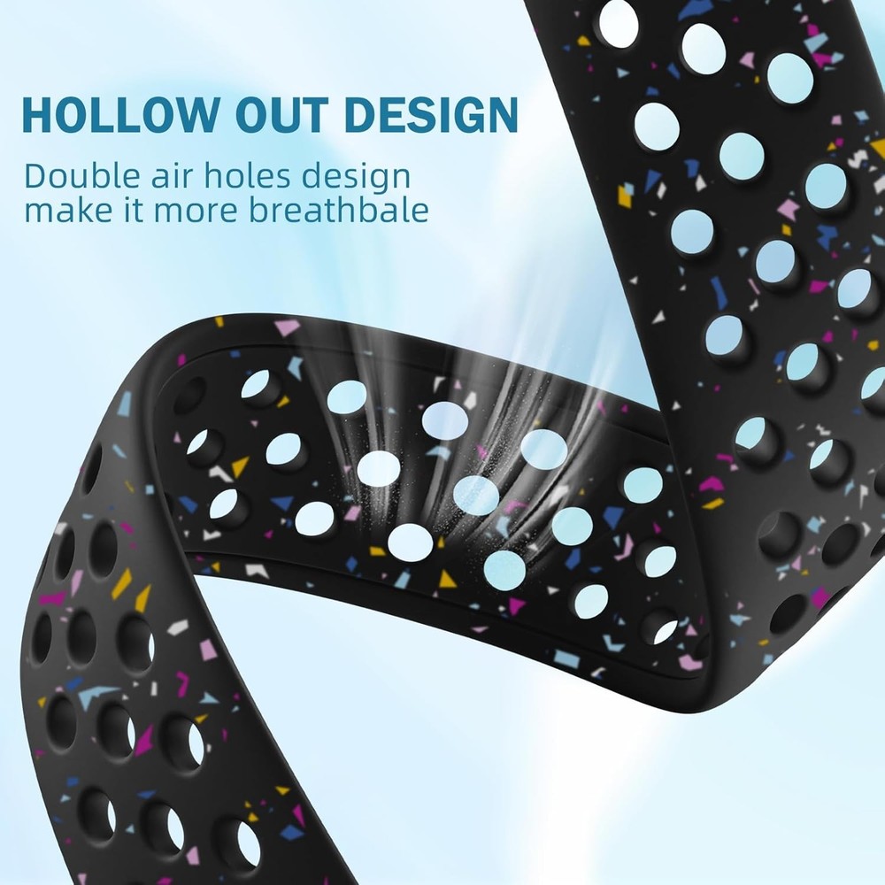 Soft Eco-Friendly Silicone Strap Compatible with Apple Watch 38mm 40mm 41mm