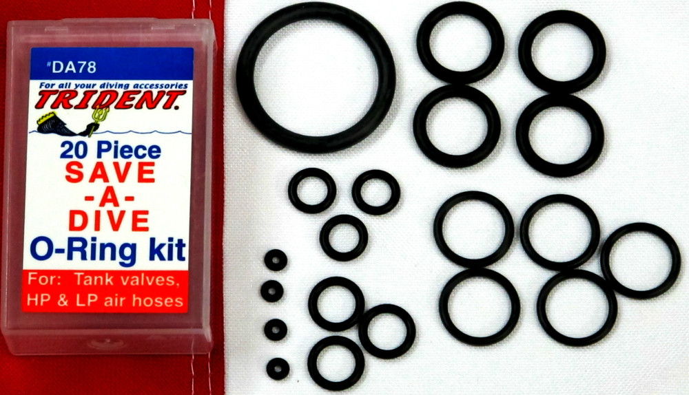 SAVE A DIVE O-ring 20 Piece Kit, SCUBA equipment diving accessory, Trident DA78