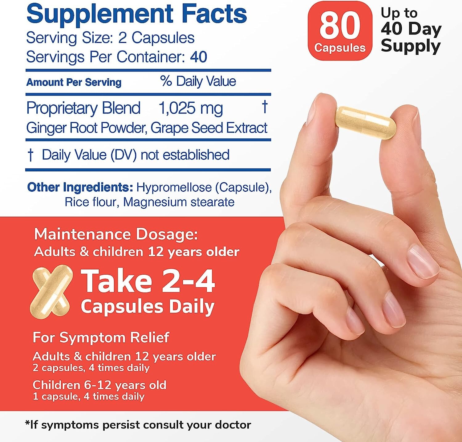 DizzyStop Herbal Supplement for Vertigo Relief Dizziness, Motion Sickness 2 Pack