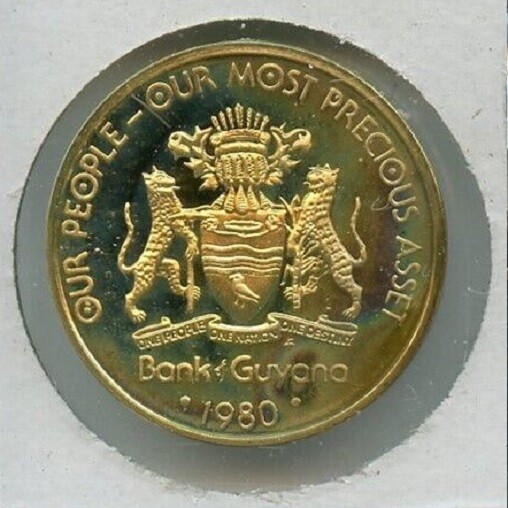 1980 Guyana Proof 5C-Jaguar
