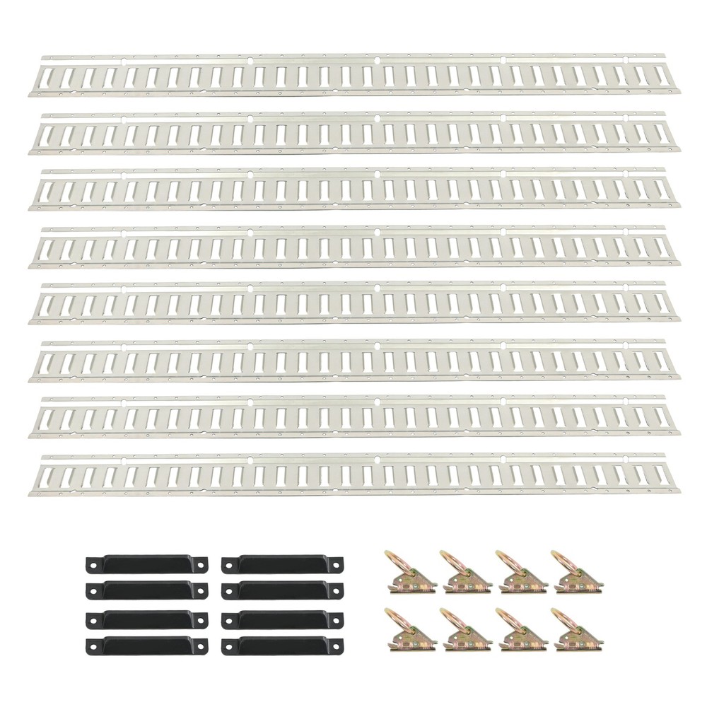 Fit For Enclosed Cargo Trailers 24PCS 5ft E Track Kit – Secure Tie-Down Rails