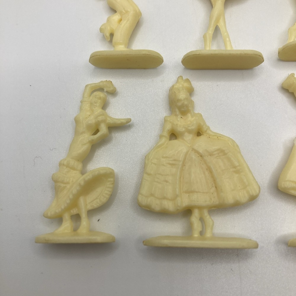 Vintage Bakelite 10 Diff Ballet & Salsa Dancing Figures 1.5” Ballerina Ex Cond