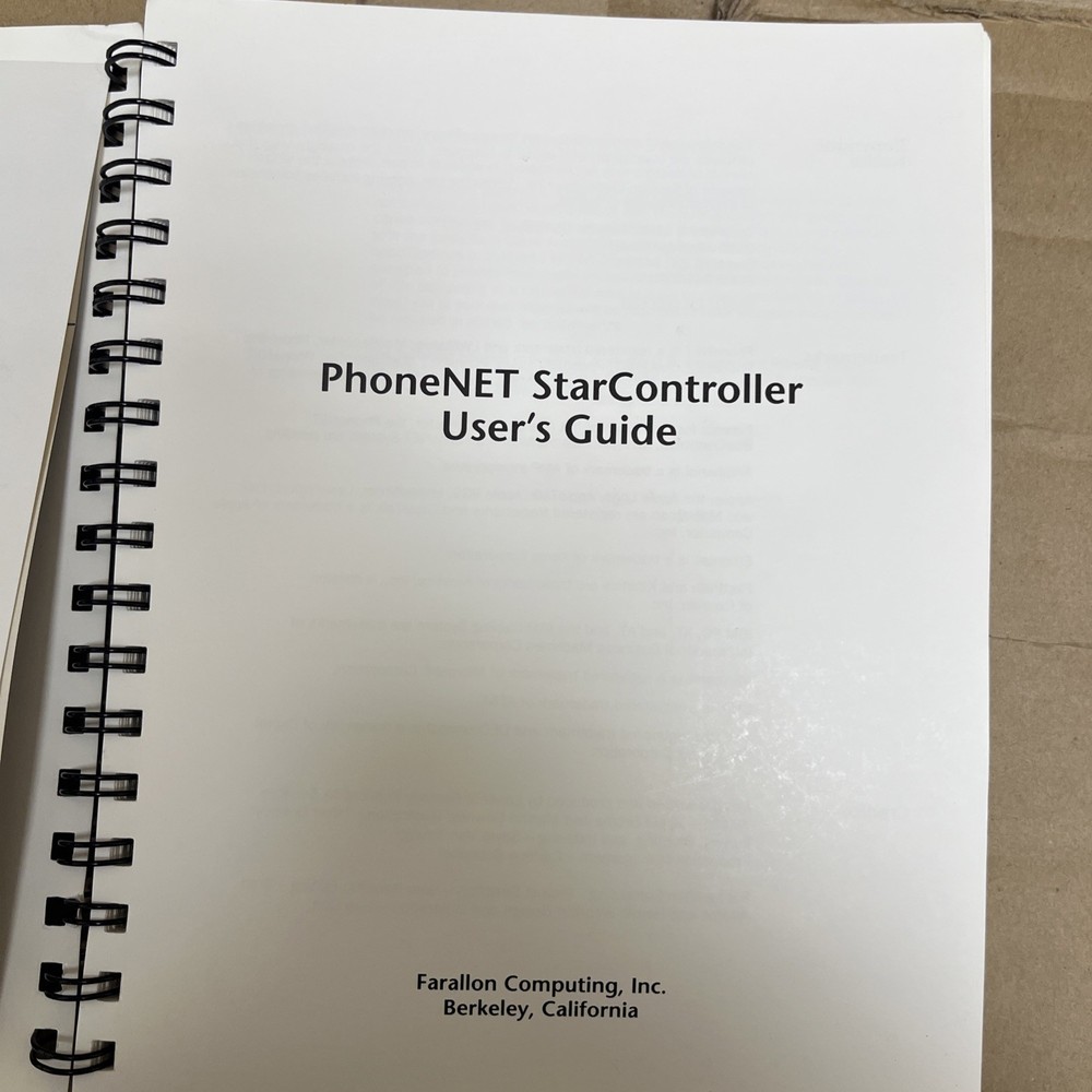 Farallon StarController Apple PhoneNET User Guide Manuals
