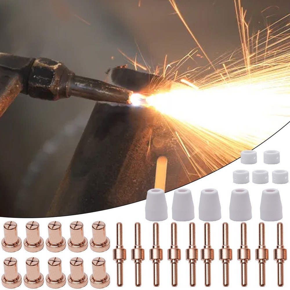 Electrodes Nozzles Plasma Cutter Accessories Copper&ceramic High Quality Set