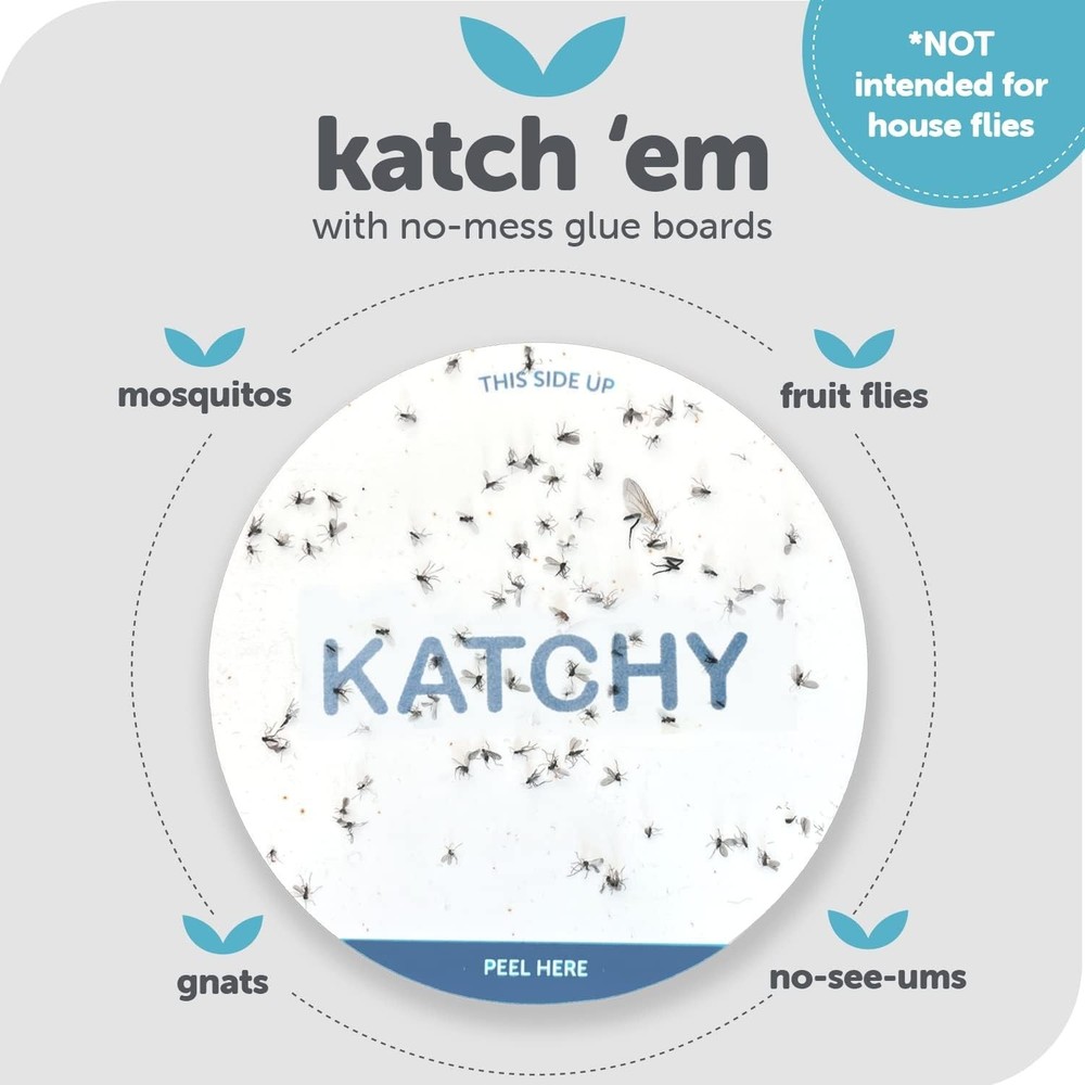 Katchy Original and Midnight Glue Board Refills (8 Pack) - Indoor Insect Trap