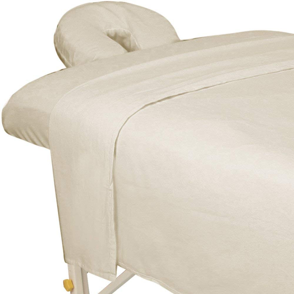 Forpro Premium Flannel 3-Piece Massage Sheet Set for Massage Tables, Includes Fl