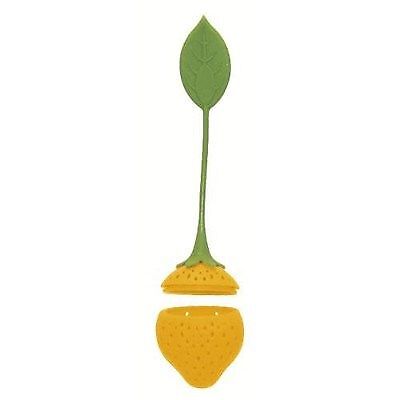 Trudeau Silicone Tea Steeper / Infuser with Lid Set - Lemon Yellow