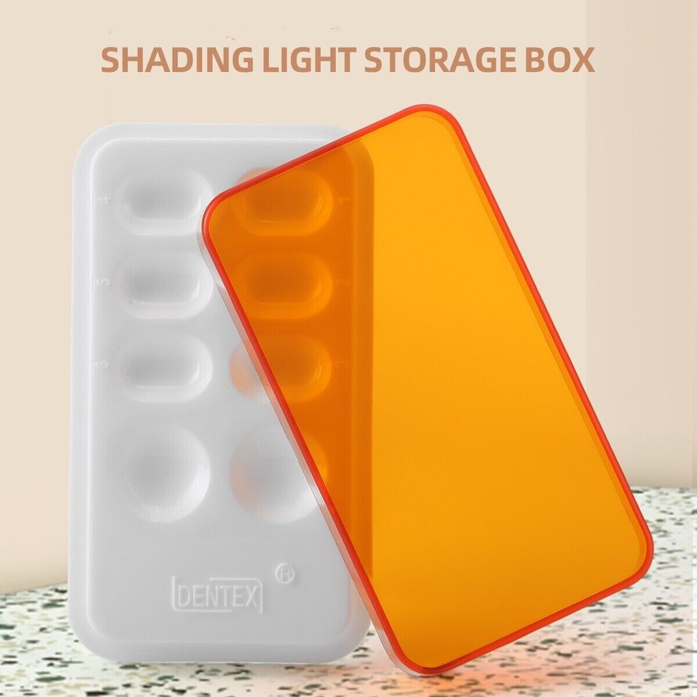 8 Hole Dental Shading Light Veneer Storage Box Teeth Patch Organizer Case Holder