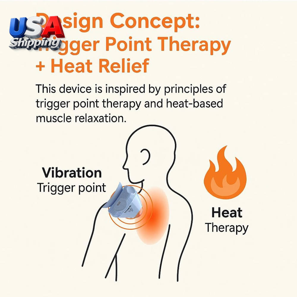 Heated Massage Ball, Deep Tissue Trigger Point Massager with Suction Base, 2 He