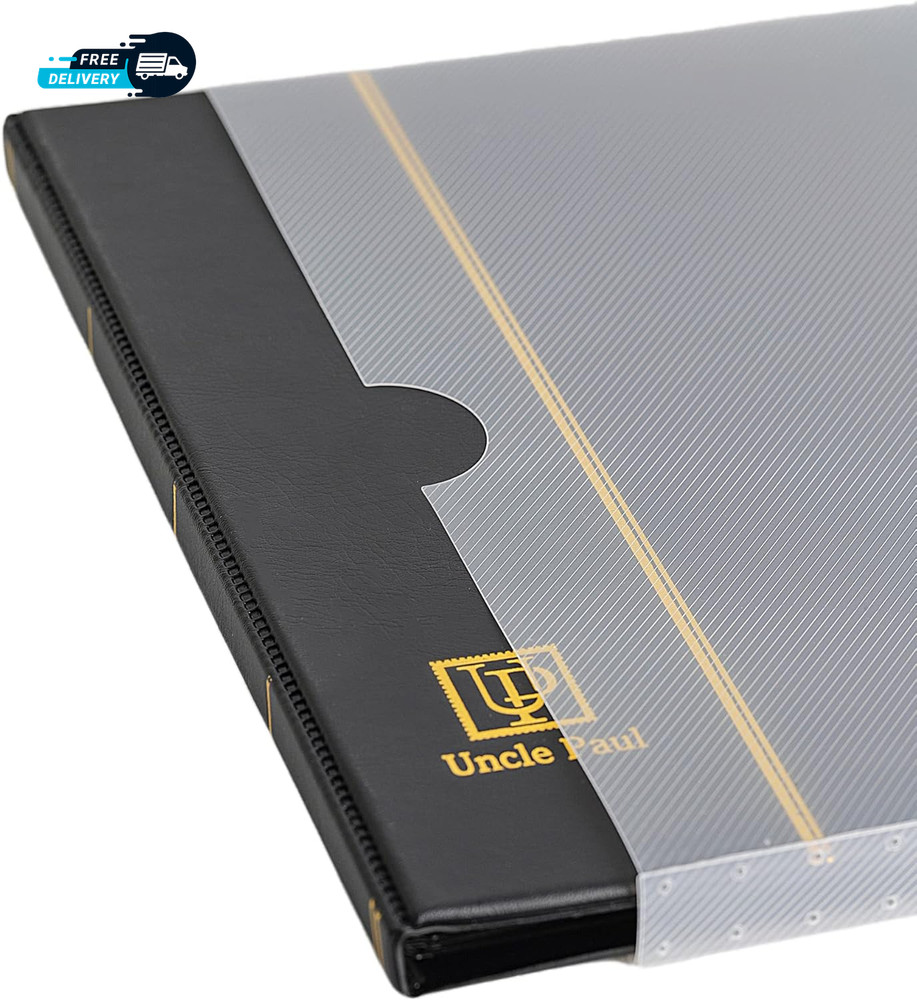 Stamp Albums 160 Pockets - Stockbooks with 30X197Mm Sleeves 10 Double Sided