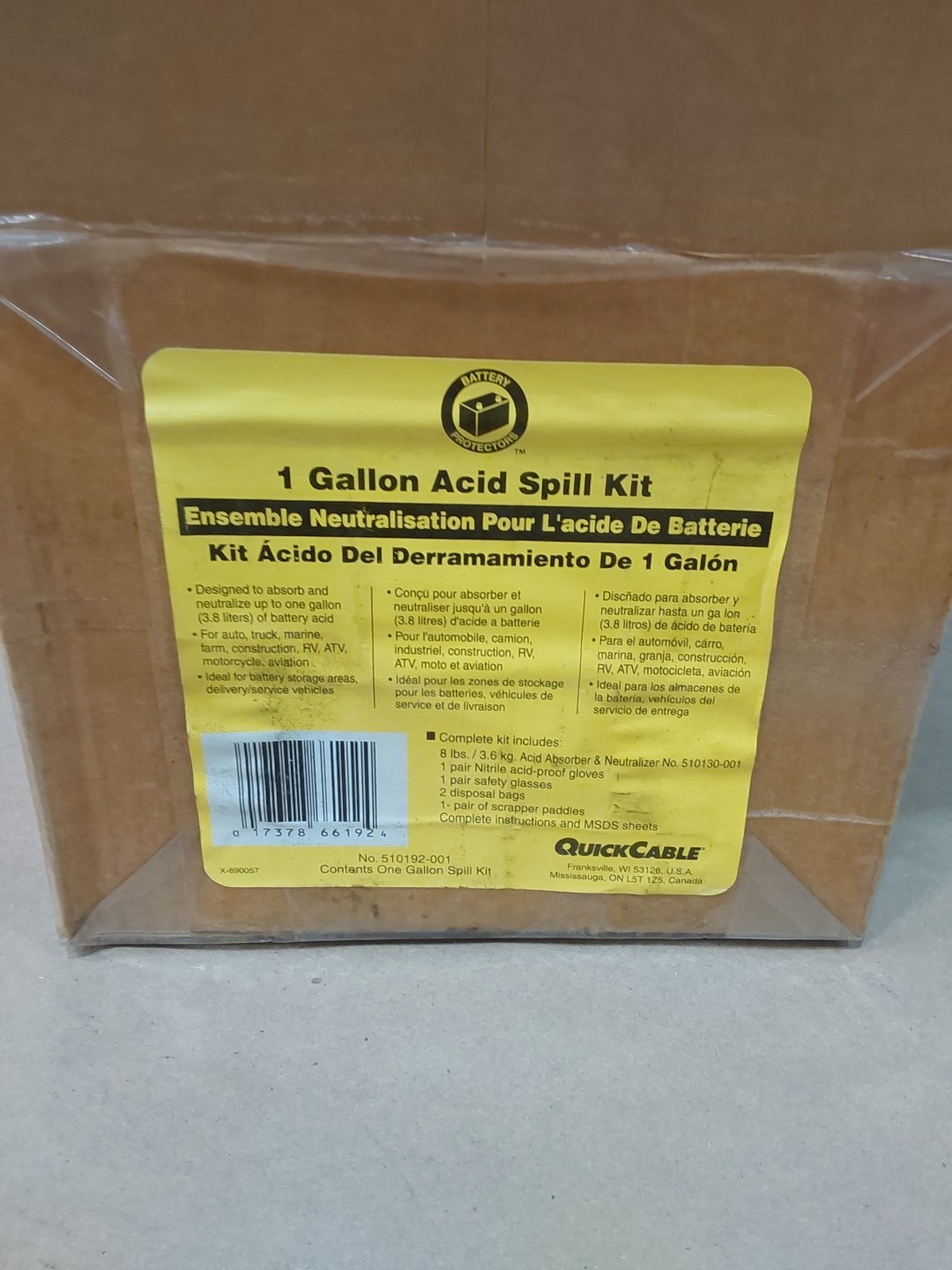 RESCUE® 1 Gallon Battery Acid Spill Kit part # 510195-001