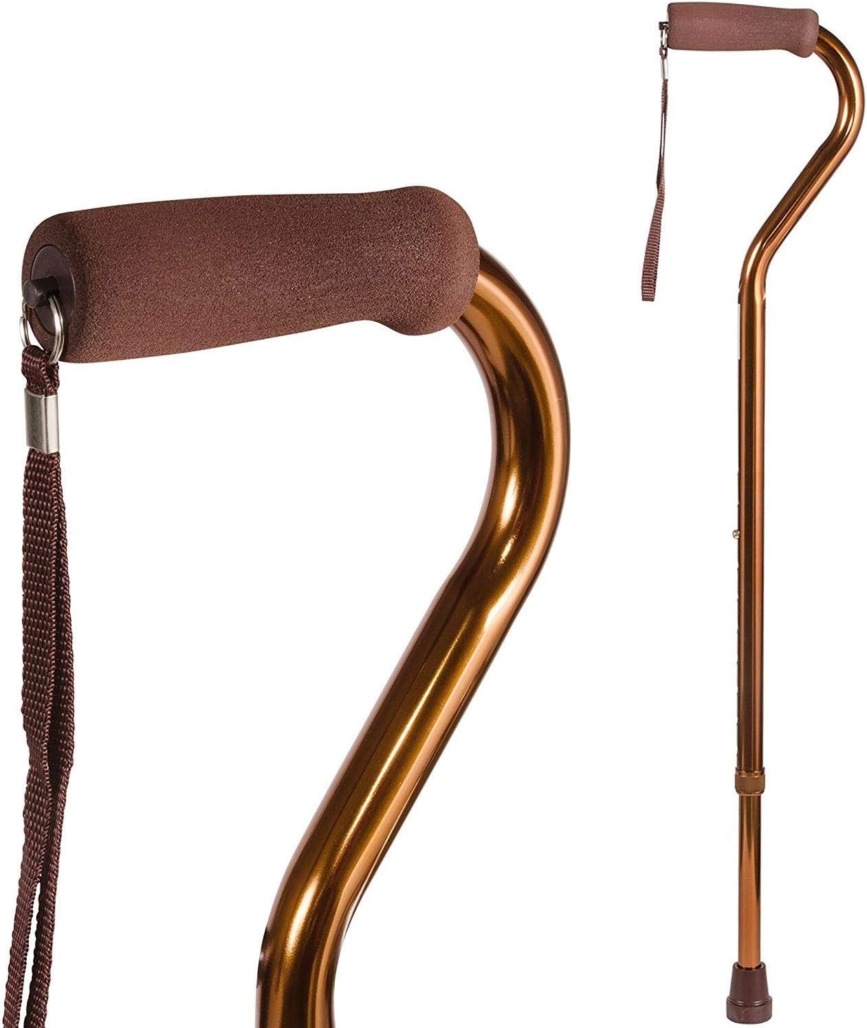 DMI Deluxe Adjustable Walking Cane for Men and Women 30 to 39 inches Bronze