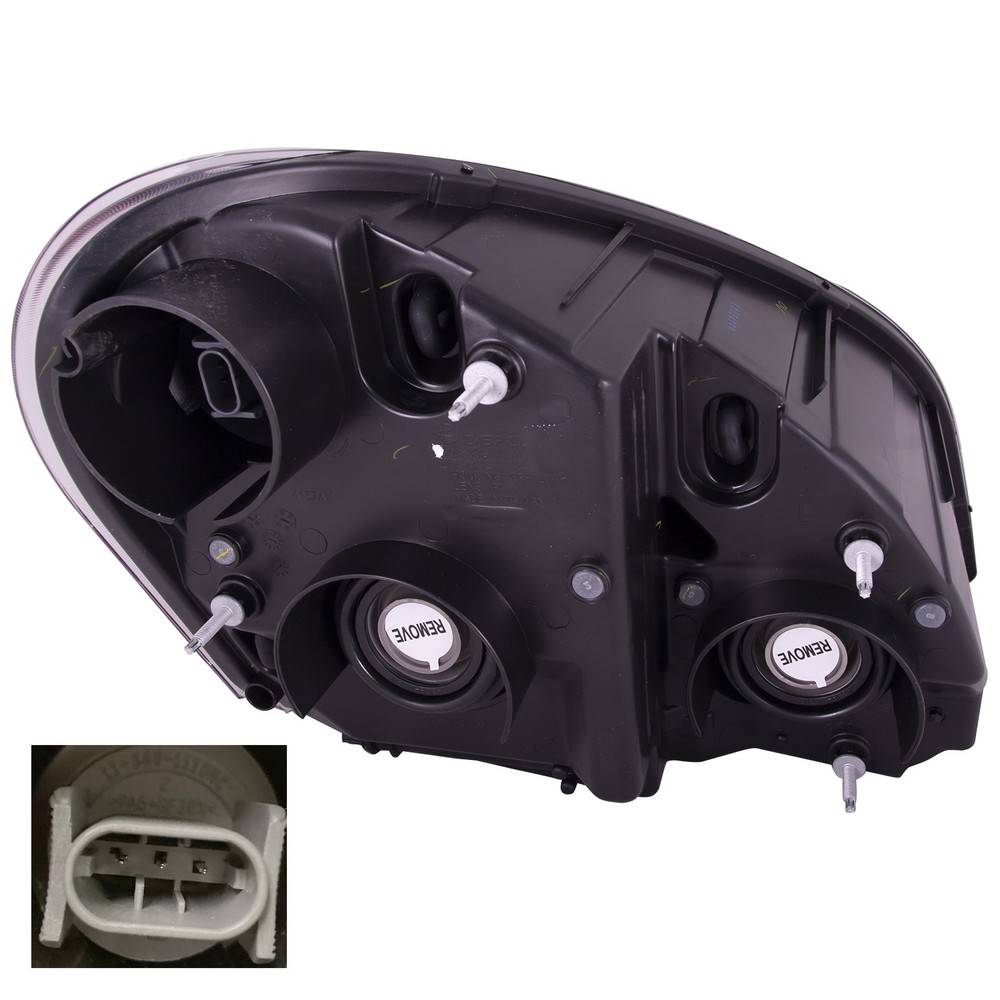 Halogen Headlights Set Black Bezel Pair For 2008-2016 Freightliner Cascadia