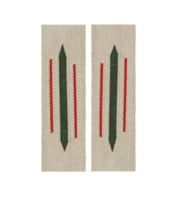 German Collar Litzen - Bevo Red- Artillery
