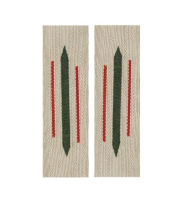 German Collar Litzen - Bevo Red- Artillery