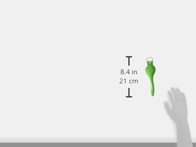 Efficient Manual Lime Squeezer with Hanging Ring, Durable Green Aluminum