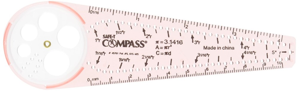 Learning Resources SAFE-T Compass, Orange, Blister Card, Classroom 6" Length
