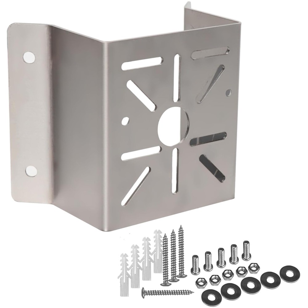 Universal Stainless Steel Corner Mount for Security Cameras – 270° Coverage