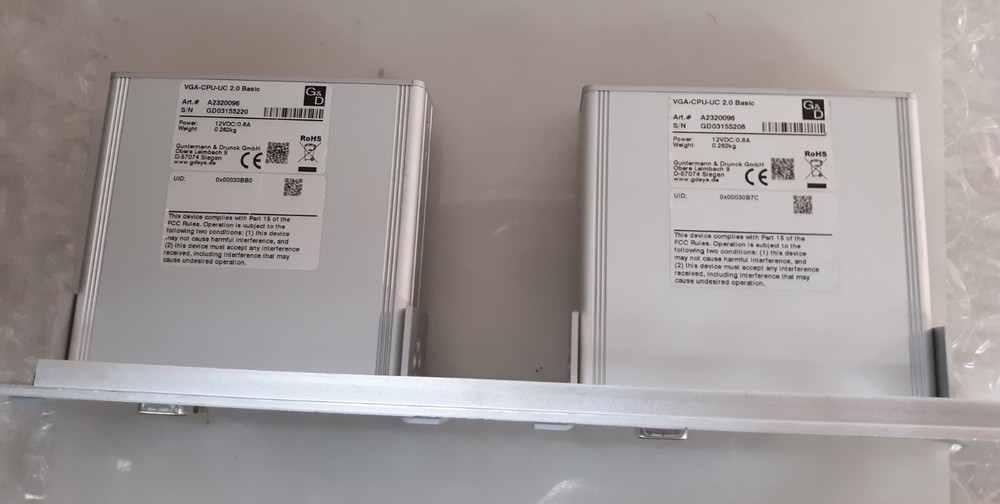 Pair of Guntermann & Drunck VGA-CPU-UC 2.0 Basic KVM Interface Module NO AC