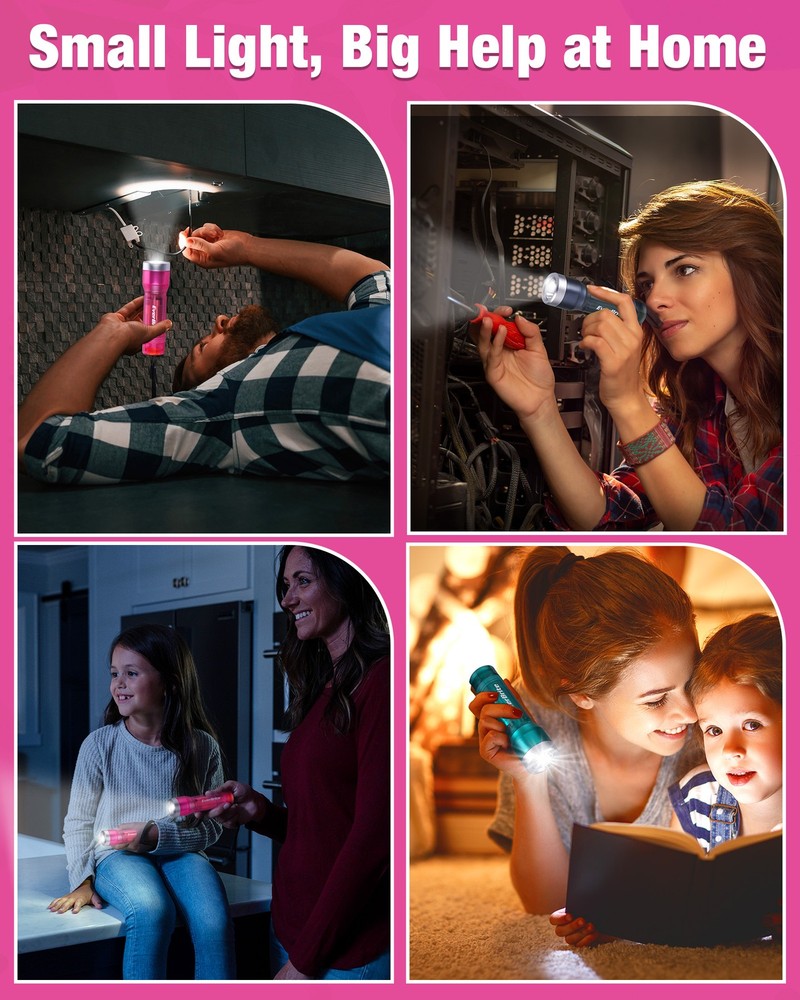 EverBrite 3PCS Small Flashlight Compact LED Flashlights w/3 Mode Water-Resistant