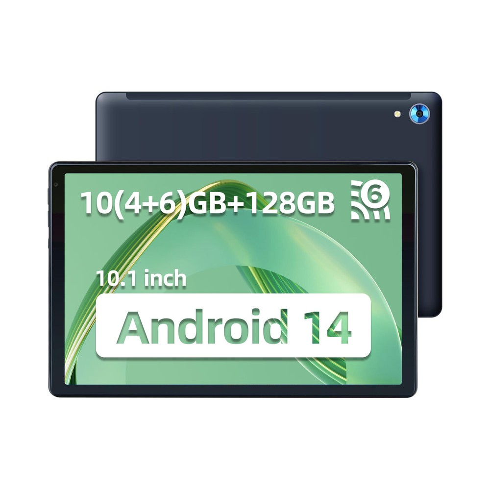 2025 10.1" Android Tablet 10+128GB IPS Touchscreen Octa-core Processor Wi-Fi 6