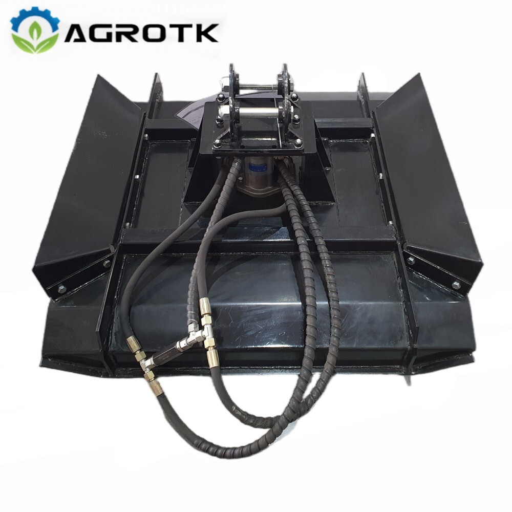 AGT 35in Brush Mower Mini Excavator Cutter Mower Attachment Black 110KG 12EX-RC