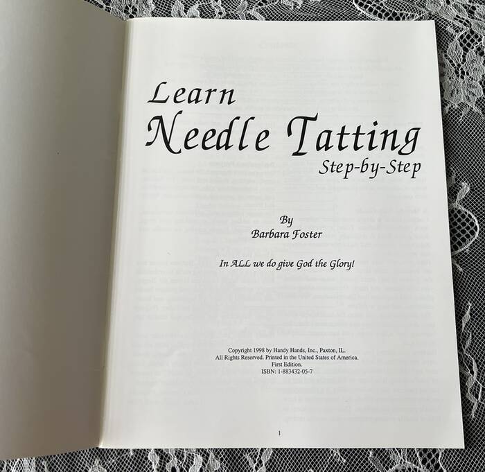 Handy Hands Learn NEEDLE TATTING by Barbara Foster Patterns Instructions Needle